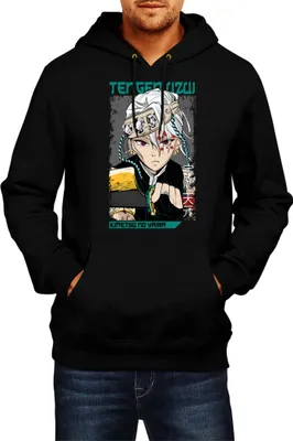 Immagine prodotto di Felpa con cappuccio da uomo Demon Anime Slayer Uzui Tengen 001, Man S , Noir