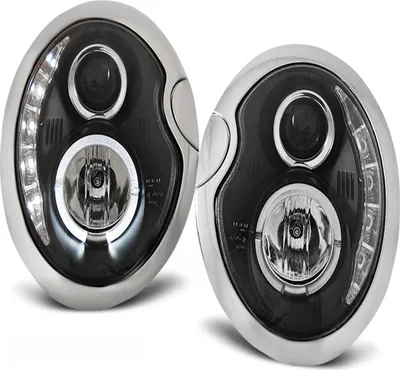 Produktbild von Scheinwerfer LED Tagfahrlicht Optik passend für Mini R50 R52 R53 Bj. 01-06 Schwarz