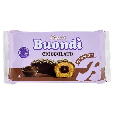 Produktbild von Buondi Bauli Schokoladenbrötchen mit Zuckerguss, 276 g