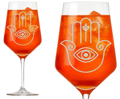 Produktbild von Valhalla Weinglas Hamsa Hand der Fatima 350ml spülmaschinenfest