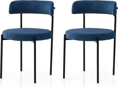 Image de Skye Decor, Gını - 4014 V2, noir, ensemble de chaises (2 pièces), 48,5 x 75,5 x 50,5 cm, 100 % FER
