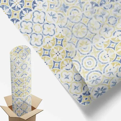 Zdjęcie produktu dla Folia zapewniająca prywatność - 100x50 cm - kolorowe szkło / witraż - nieprzezroczysta i dekoracyjna - samoprzylepna dekoracyjna folia szklana - ochrona przed promieniowaniem UV, łatwa w montażu - klasyczne płytki