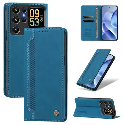 Produktbild von Handyhülle für Oukitel C62 / C62 Pro, Leder Wallet Klapphülle mit Standfunktion, Stoßfeste Schutzhülle Blau