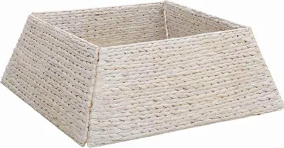 Produktbild von vidaXL Weihnachtsbaumkragen Weiß 70 x 70 x 28 cm Wasserhyazinthe