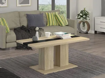 Image de Table basse ASHE - chêne Sonoma / noir