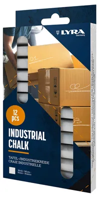 Produktbild von LYRA Industriekreide, weiß, 12 Kreiden