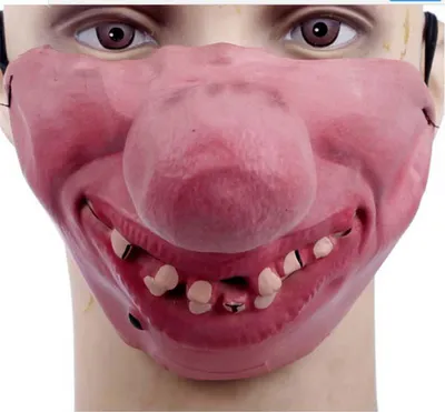 Obrázek produktu pro Zábavná maska pro dospělé Latexová maska klauna Cosplay Polovina obličeje Hrozná strašidelná maska Maškaráda Halloween Party Karneval Narozeninový dárek