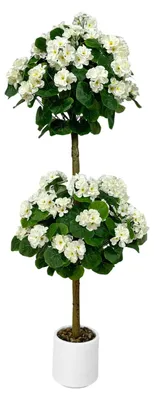 Zdjęcie produktu dla Topiary Baum, realistyczny design, wszechstronne zastosowanie wewnątrz i na zewnątrz, BIAŁY, 120 cm