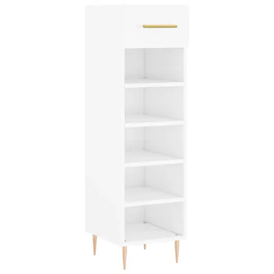 Produktbild von vidaXL Schuhschrank Hochglanz-Weiß 30x35x105 cm Holzwerkstoff