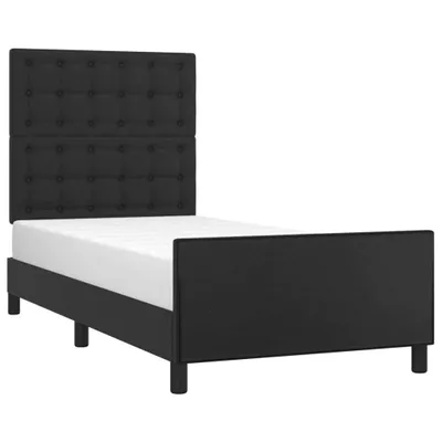 Immagine prodotto di vidaXL Struttura letto con testiera nera 90x190 cm in Pelle finta