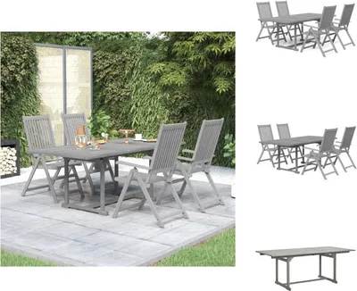 Immagine prodotto di vidaXL Set da pranzo da giardino 5 pezzi in legno massiccio di acacia - Set di mobili da giardino