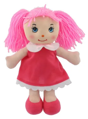 Produktbild von Panenka Mazlinka, Stoffpuppe mit rosafarbenen Haaren, Stoff, 31 cm, ab 0 Monaten