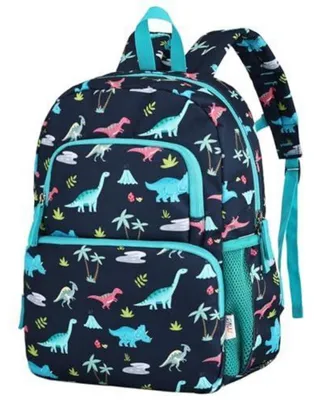 Immagine prodotto di Zaino per bambini, capacità 12 litri, per ragazzi di 5-8 anni, design dinosauri, leggero ed ergonomico, dimensioni 27x12x37 cm, realizzato in poliestere 900D, idrorepellente