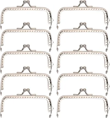 Produktbild von 10pcs 8,5 cm quadratische Metallrahmenverriegelungsklemme für Geldbeutelbeutel DIY -Handwerksbedarf