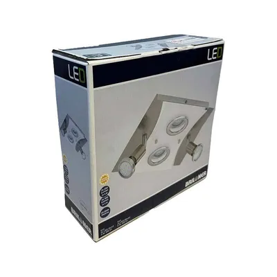 Produktbild von Briloner LED Deckenleuchte Riposo Nickel matt 2 x 3W GU10 + 2 x 5W 1300lm warmweiß 3000K mit Diffusor