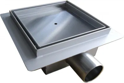 Produktbild von Edelstahl-Duschrinne S8  - Bodenablauf für Duschkabine - Größe wählbar - befliesbar, Größe:20 x 20 cm