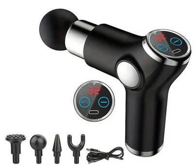 Zdjęcie produktu dla Pistolet do masażu z wyświetlaczem LCD – 32 prędkości do głębokiego masażu mięśni i ćwiczeń fitness