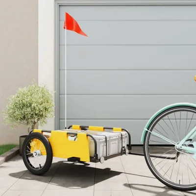 Produktbild von [Home] Fahrradanhänger Gelb Oxford-Gewebe und Eisen , Neue Mode 2024 im häuslichen Leben