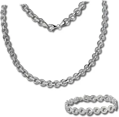 Produktbild von SilberDream Schmuck Set Collier Armband für Damen rund matt Silber D2SDS439J