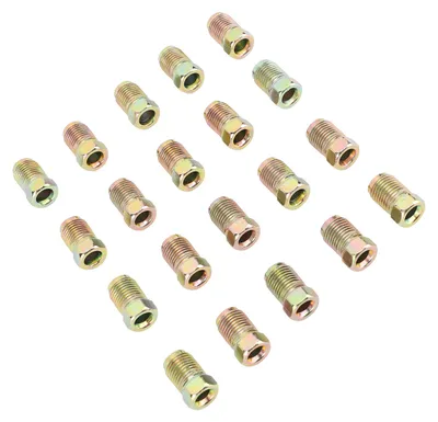 Imagen del producto de 20 piezas de conectores para mangueras de freno, tipo tuerca, con rosca métrica M10 x 1 mm, para mangueras de freno de 3/16 de pulgada