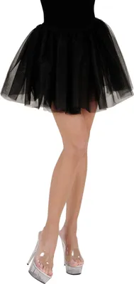 Produktbild von Widmann Damen Tutu, schwarz, schlichte Tüll-Optik, ca. 35cm Länge, für Kostüme