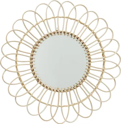 Produktbild von BOLTZE Wandspiegel "Nariko" aus Holz in beige B50cm, Spiegel