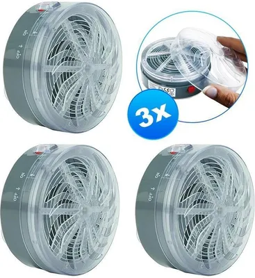 Produktbild von Eaxus® 3er Set Elektrischer Insektenvernichter - Solar Mückenfalle mit Akku. Mückenlampe Fenster mit LED-Licht