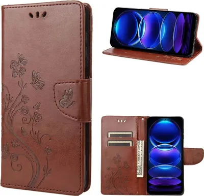 Produktbild von König Design Hülle kompatibel mit Kunstleder Handyhülle - Handy Case Braun