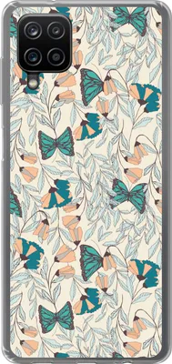 Produktbild von MuchoWow® Handyhülle Schutzhülle Hülle für Telefoonhoesje Samsung Galaxy A12 Mädchen - Schmetterling - Blumen - Muster - Mädchen - Kinder - Kind Silikon Softcase Handy Hülle - Bild