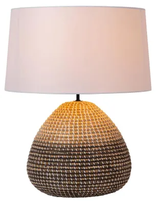 Obrázok produktu pre Lucide MADUKA – Stolná lampa – Ø 45 cm – 1xE27 - Natural – prírodná - Stolné a nočné lampy (10550/81/73)