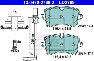 Zdjęcie produktu dla Klocki Hamulcowe Audi Tył A6/A7 1,8-4,0 10- Ceramic