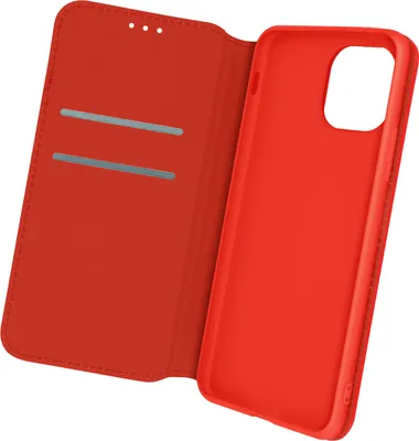 Produktbild von Avizar, Kunstleder Cover Classic Edition, Klappetui für Apple iPhone 12 / 12 Pro, Rot