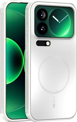 Produktbild von Matte PC TPU Hülle für Xiaomi 17 Pro Magnetische Handyhülle mit Linsenabdeckung und Wärmeableitung Stoßstange Weiß