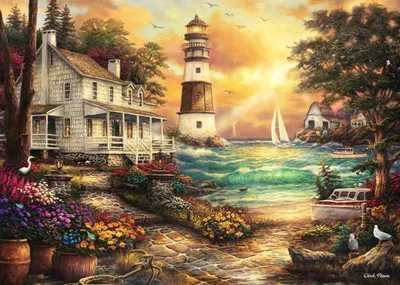 Image de Casse-tête Chuck Pinson - Cottage by the Sea - 500 Teile