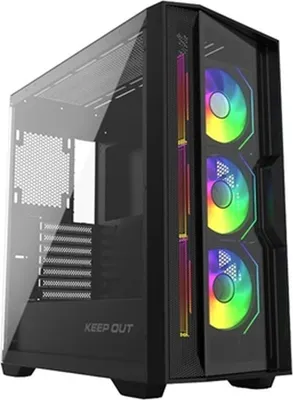Obrázek produktu pro Polověžová skříň ATX KEEP OUT KO XC-500 černá