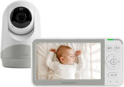 Obrázek produktu pro Kikka boo Dětský monitor s kamerou, 5palcový displej, režim úspory energie, ukolébavky, noční vidění, bílá barva