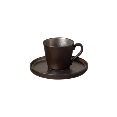 Obrázek produktu pro Costa Nova & Casafina – Šálek na kávu a podšálek „Lagoa“ (hnědý, 90 ml)
