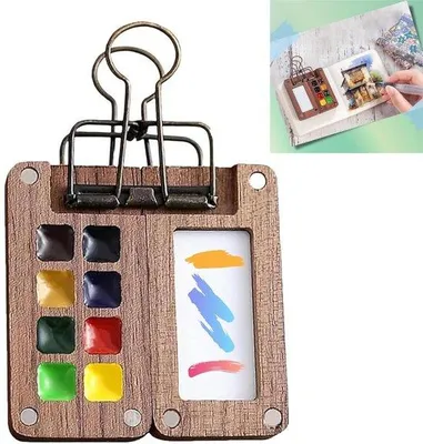 Produktbild von Kunstpalet aus Wasserfarben mit 8 Rastern für Künstler