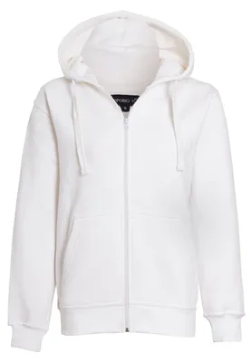 Zdjęcie produktu dla Bluza oversize damska z kapturem i zamkiem - wygodny polar, rozmiary EU 36-54