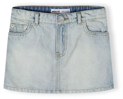 Minoti Jeansrock Hellblau für Mädchen, Vorderansicht 2