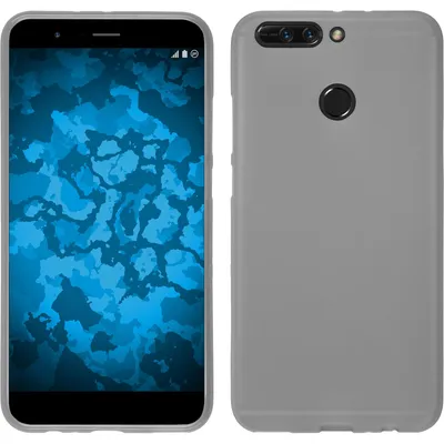 Produktbild von PhoneNatic Case kompatibel mit Huawei Honor 8 Pro - weiß Silikon Hülle matt + 2 Schutzfolien