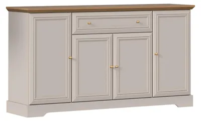 Produktbild von Buffet Dulci mit 1 Schublade und 4 Türen, Kaschmir und Holzoptik, 164.7cm