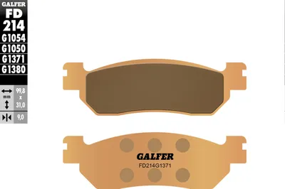 Produktbild von Bremsbeläge Galfer FD214G1371 Sinter-Metall STREET hinten für Yamaha VP X-City, Benelli BN Tornado R Keeway Silver Blade YP X-Max Majesty YZF-R1 YZF-R6