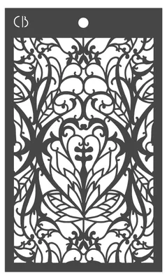 Produktbild von Schablone Secret Garden mit romantischem Ornament-Motiv, 14,4 x 24,0 cm