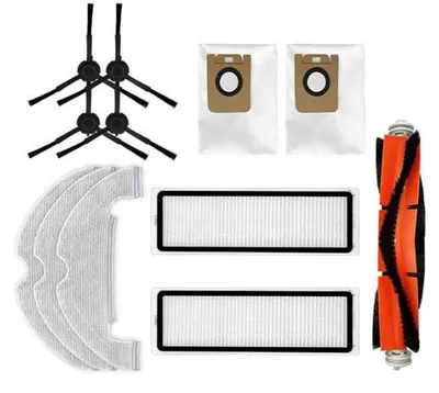 Produktbild von Accessoires für Dreame L10plus/Z10pro Roboterstäubler: Hauptstäubungsbürste, Seitenbürsten, Filter, Schwamm, Staubbeutel (1 Rolle, 4 Seitenbürsten, 2 Filter, 3 Schwämme, 2 Staubbeutel)