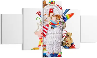 Produktbild von Bild auf Leinwand - Leinwandbild - Spielzeug Kinder Spaß Freunde - 125x70cm - Wand Bild - Wanddeko - Leinwanddruck - Bilder - Kunstdruck - Wanddekoration - Leinwand bilder - Wandkunst - EA125x70-3197