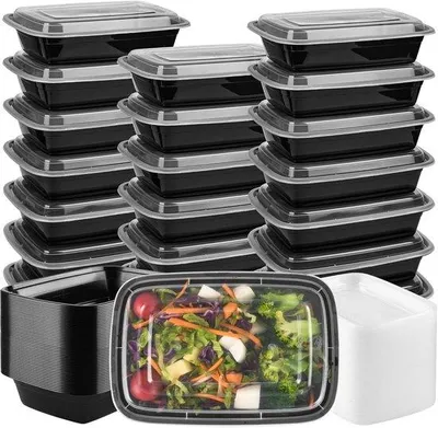 Produktbild von Famanu Mahlzeitenbehälter 25 Stück mit Deckeln, BPA-frei, stapelbar, 1 Fach