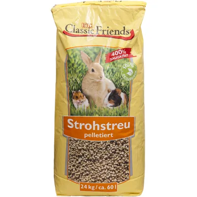 Produktbild von BTG Classic Friends Classic Strohstreu, 60 l, Granulat, 24 kg, Polybag