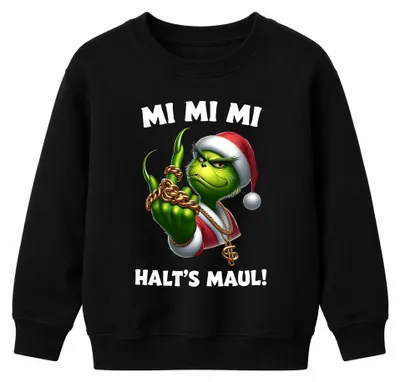 Imagen del producto de Sudadera con cuello redondo para niños, diseño "Grinch de Navidad", estilo "Grinch", con cadena dorada, estilo hip-hop, uni, color , talla 104