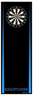 Produktbild von Dart Darts Teppich Dartteppich Dartmatte Steeldart Kingpower-273 x 80 cm, Blau, Dartpfeile, Dartboard, Zubehör, mit Abwurflinie, Dartscheibe, Schutz, Gummi